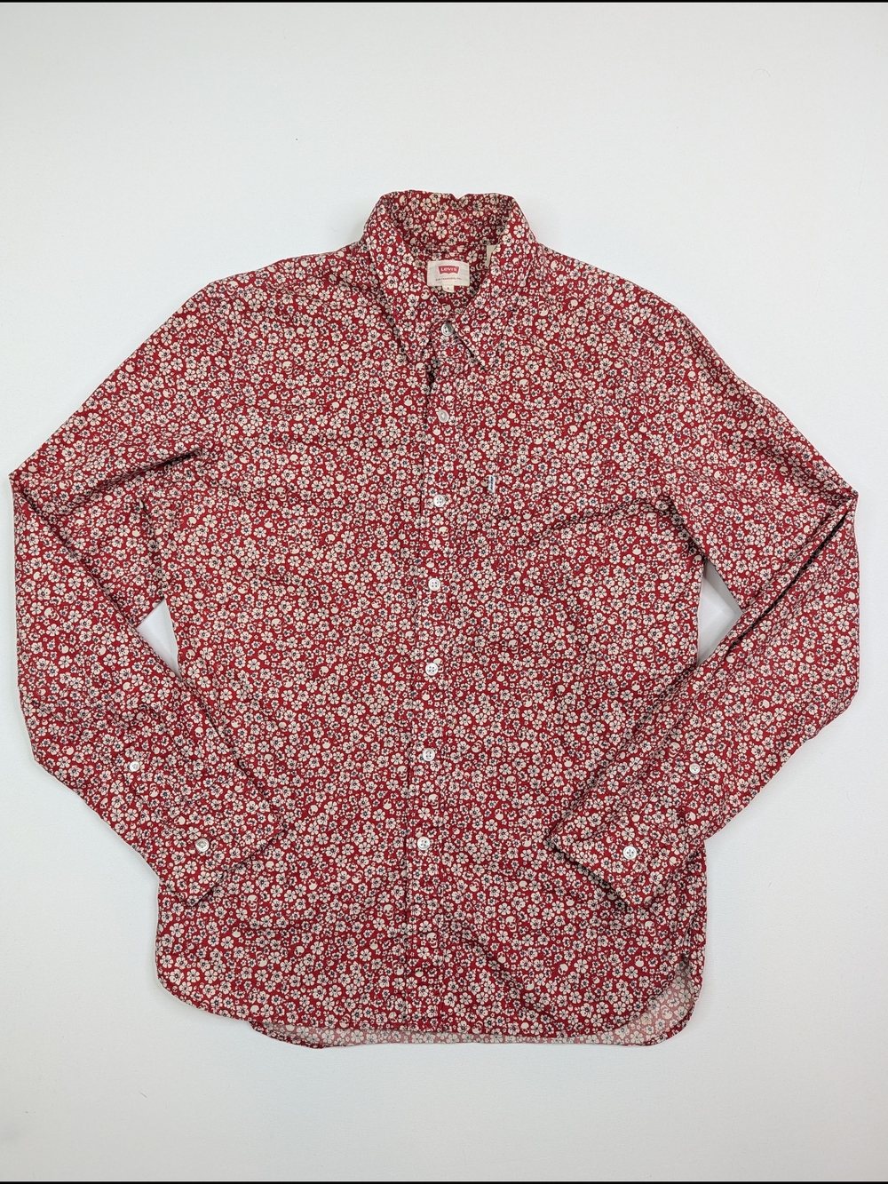 Levi's Red Skull And Floral Button-Up Shirt